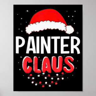 Poster Pintor Papai Noel Fato de Natal Combinando