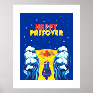 Poster Pintor Pop de Êxodo de Passover Moisés e Israelita