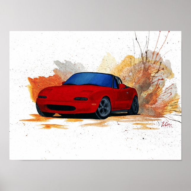 Póster Pintura à deriva Mazda Miata (Frente)