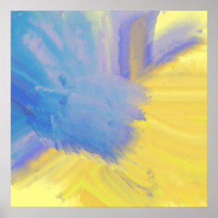 Poster pintura a óleo abstrata