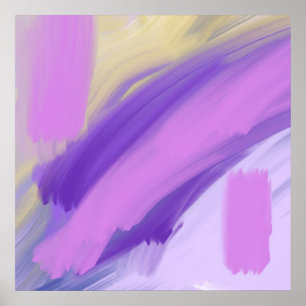 Poster pintura a óleo abstrata colorida