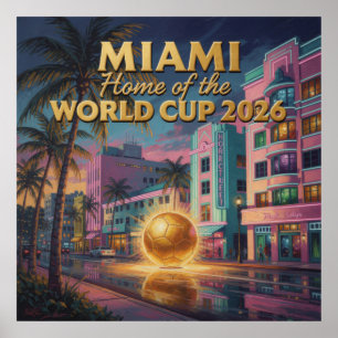 Poster Pintura a Óleo Art Deco Copa do Mundo 2026 Boulev