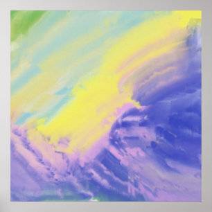 Poster pintura a óleo de abstrato