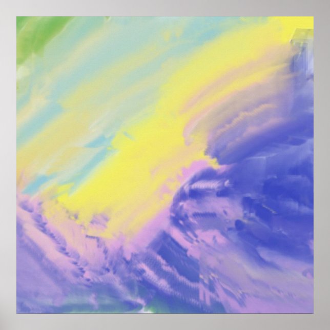 Poster pintura a óleo de abstrato (Frente)