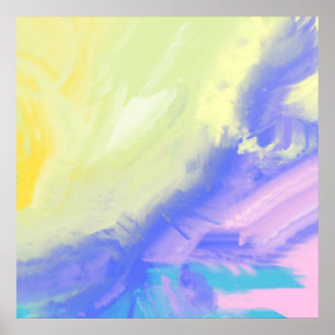 Poster pintura a óleo de abstrato