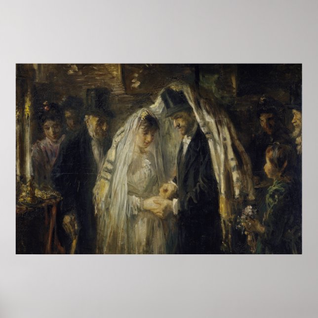 Poster Pintura a óleo de Casamento Judaico feita por Thom (Frente)