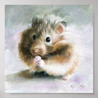 Poster Pintura a óleo de hamster