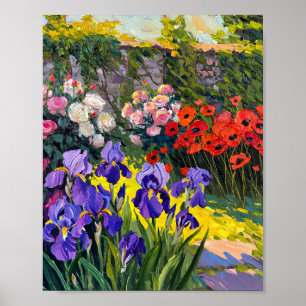 Poster Pintura a óleo de Jardim Secreto Banhado pelo Sol