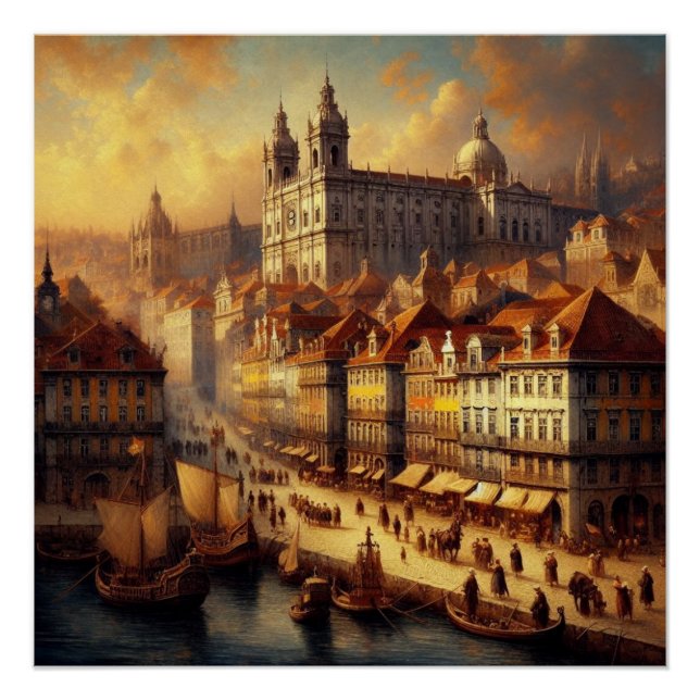Póster Pintura a óleo do Renascimento (Frente)