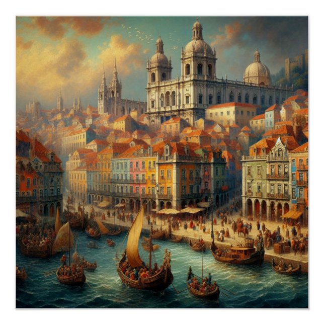 Póster Pintura a óleo do Renascimento (Frente)