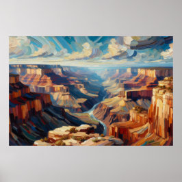 Poster Pintura a óleo Grand Canyon
