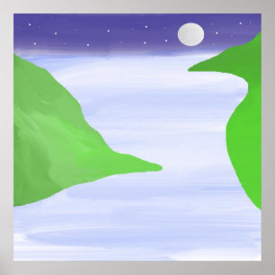 Poster pintura a óleo paisagístico