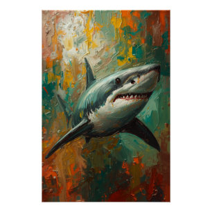 Póster Pintura A Óleo Vibrante De Retrato Artístico De Tu