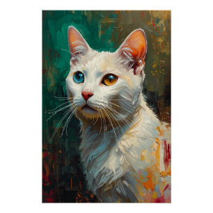 Póster Pintura a óleo vibrante em Retrato do Khao Manee
