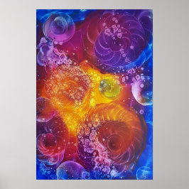 Poster Pintura Abstrata Pintada à Mão e Premiada