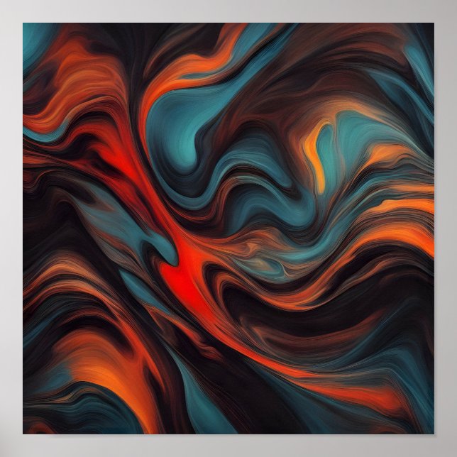 Poster pintura abstrato (Frente)