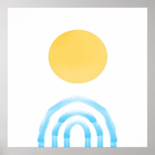 Poster pintura abstrato acrílica