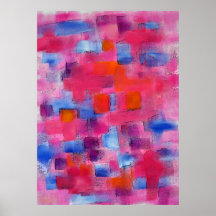 Pintura acrílica Abstrato moderna a rosa