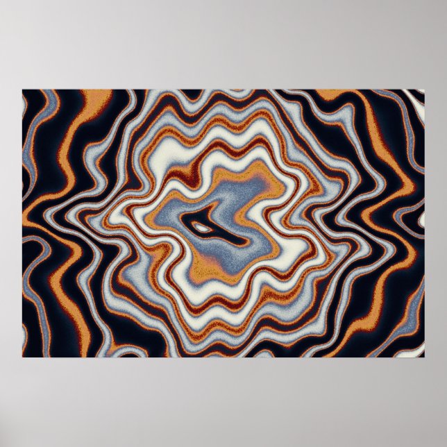 Poster Pintura Acrílica de Física Quântica  (Frente)
