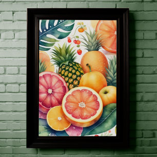 Poster Pintura aquosa da Fruta III corrigida