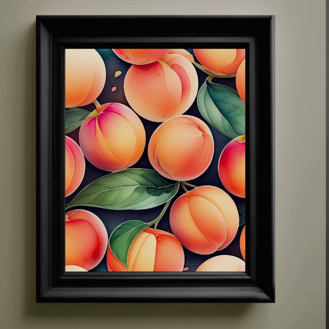 Poster Pintura aquosa de pêssegos II (Criador carregado)