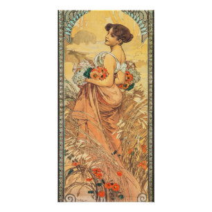 Póster Pintura Art Nouveau de Verão por Alphonse Mucha