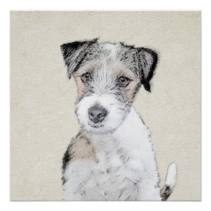 Póster Pintura áspera de Russell Terrier - arte original