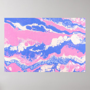 POSTER PINTURA AZUL-ABSTRATO