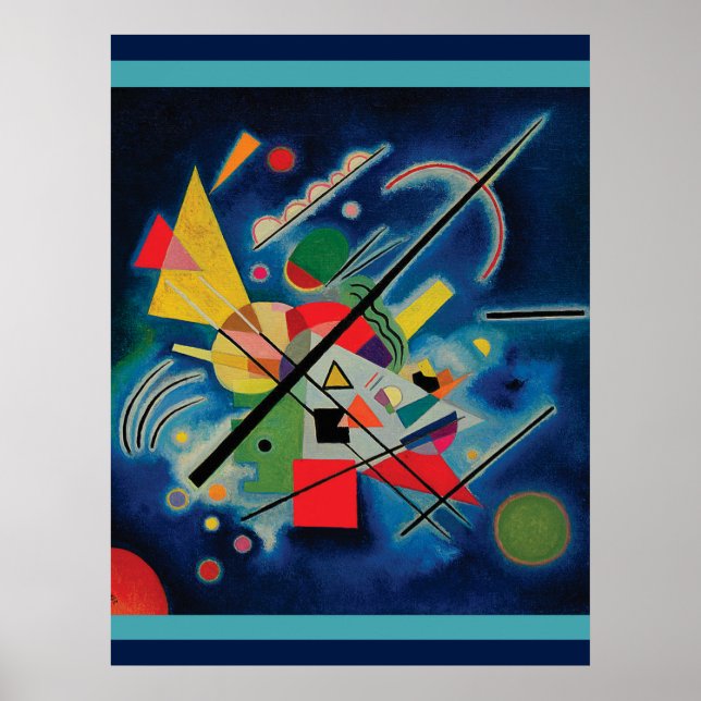 Poster Pintura azul de Wassily Kandinsky (Frente)