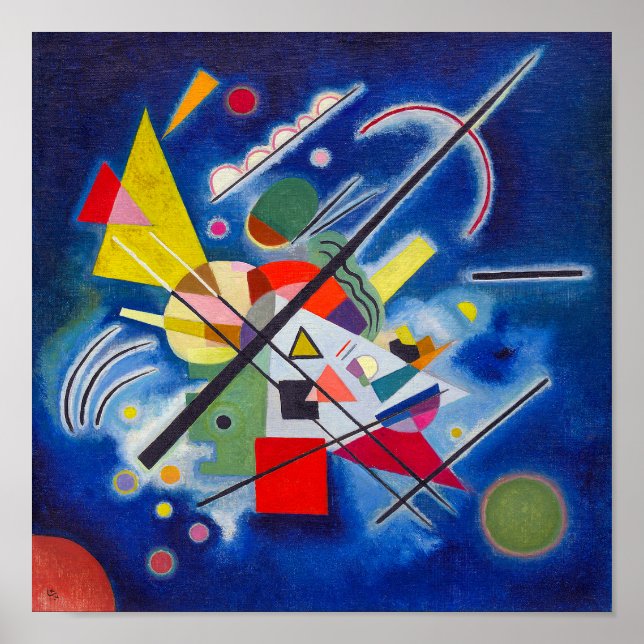 Poster Pintura azul | Wassily Kandinsky | (Frente)