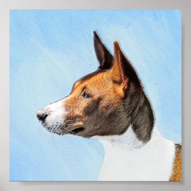 Póster Pintura Basenji - Arte Original Custa (Frente)
