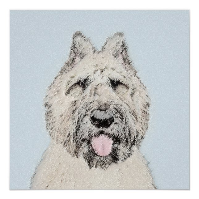 Póster Pintura Bouvier des Flandres - Arte Cachorra Origi (Frente)