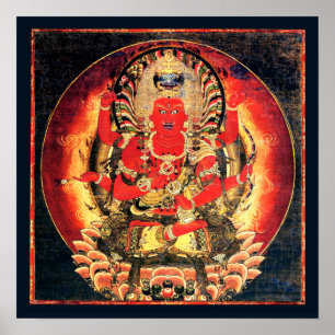 Póster Pintura budista do século XIV de Aizen Myoo