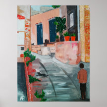 Pintura Calle Del San Miguel por Alfred Fox