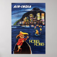 Pintura Chinesa de Arte de Hong Kong Air-India Car