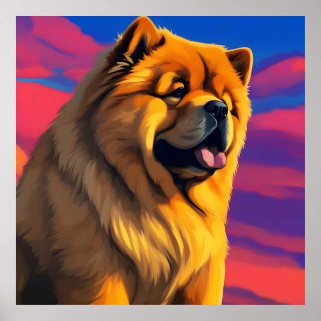 Poster Pintura Chow Chow (Frente)