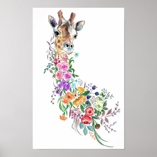 Poster Pintura Colorida de Flores Buquê (Frente)