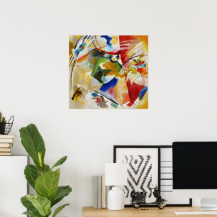 Poster Pintura com Centro Verde por Wassily Kandinsky