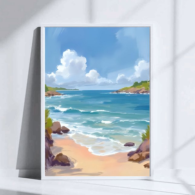 Poster Pintura da Baía da Praia de Cape Cod Oceano (Criador carregado)
