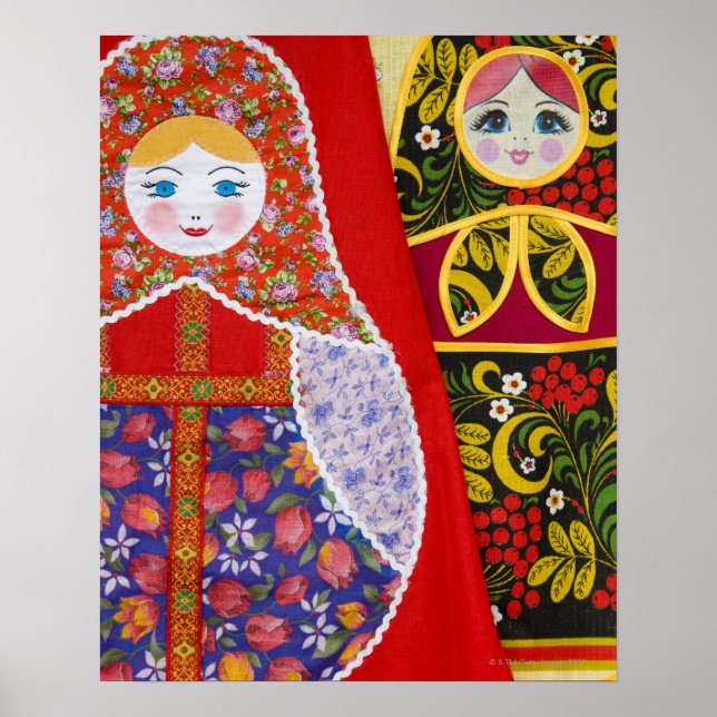 Póster Pintura da boneca russa Matryoshka (Frente)