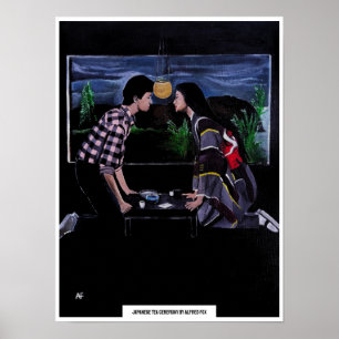 Poster Pintura da Cerimônia de Chá Japonesa por Alfred Fo