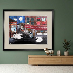 Poster Pintura da Cidade das Ovelhas por Alfred Fox