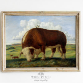 Poster Pintura da Farmhouse de Bovinos Ocidental