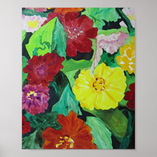 Poster Pintura da Flor do Jardim de Fada