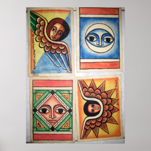 Poster Pintura da Igreja Etíope - Angels Trabalho de arte