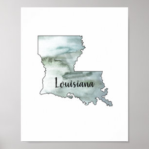 Poster Pintura da Ilustração Estadual da Louisiana