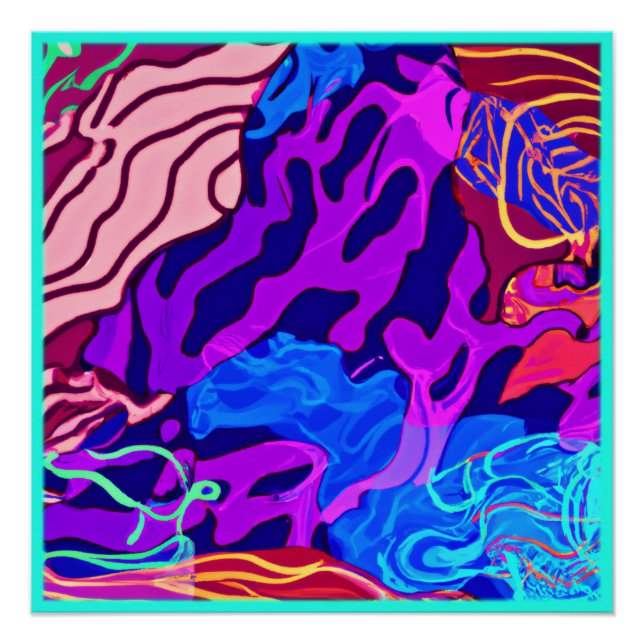 Póster Pintura da Natureza do Oceano. Comprar Agora (Frente)