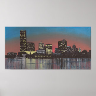 Poster Pintura da Silhueta de Milwaukee