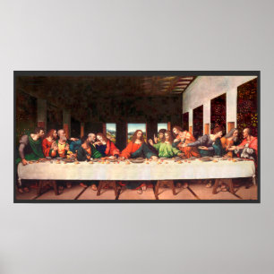 Póster Pintura da última ceia de Leonardo recreada