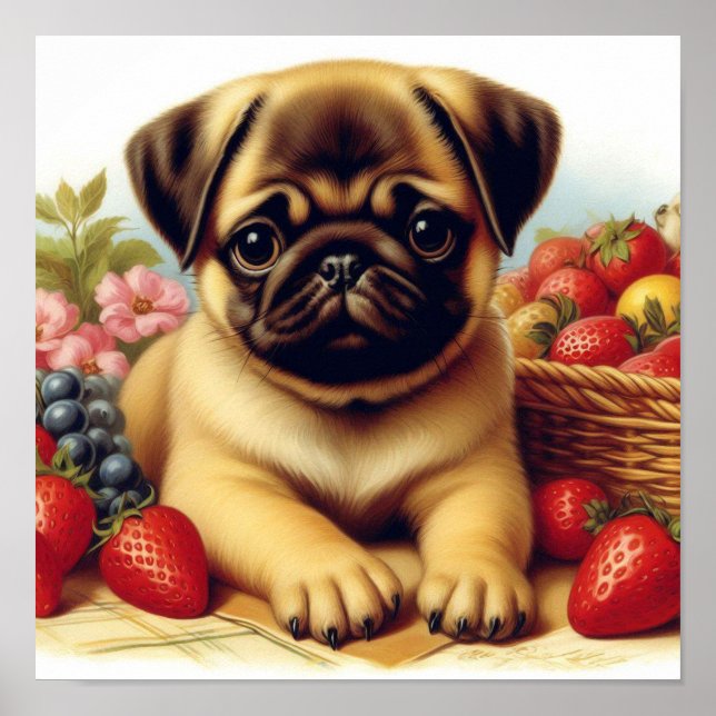 Poster Pintura Da Vintagem De Cubo (Frente)